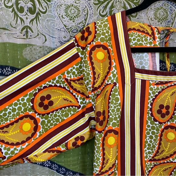 Vintage 1970's Design House Retro Smock Blouse Size Small/ Medium - Picture 3 of 14